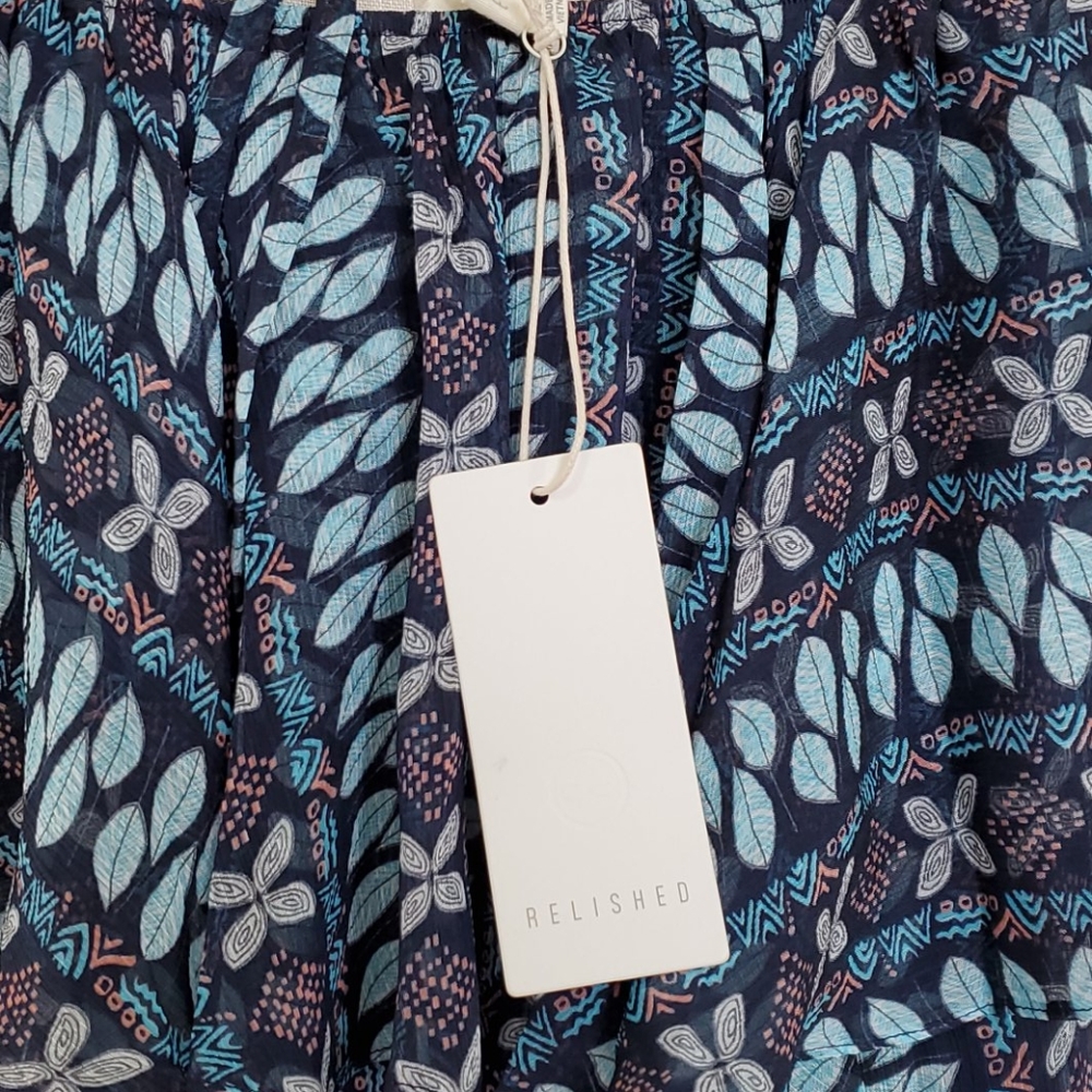 RELISHED Ruffle Patterned off the Shoulder Top - Picture 6 of 10